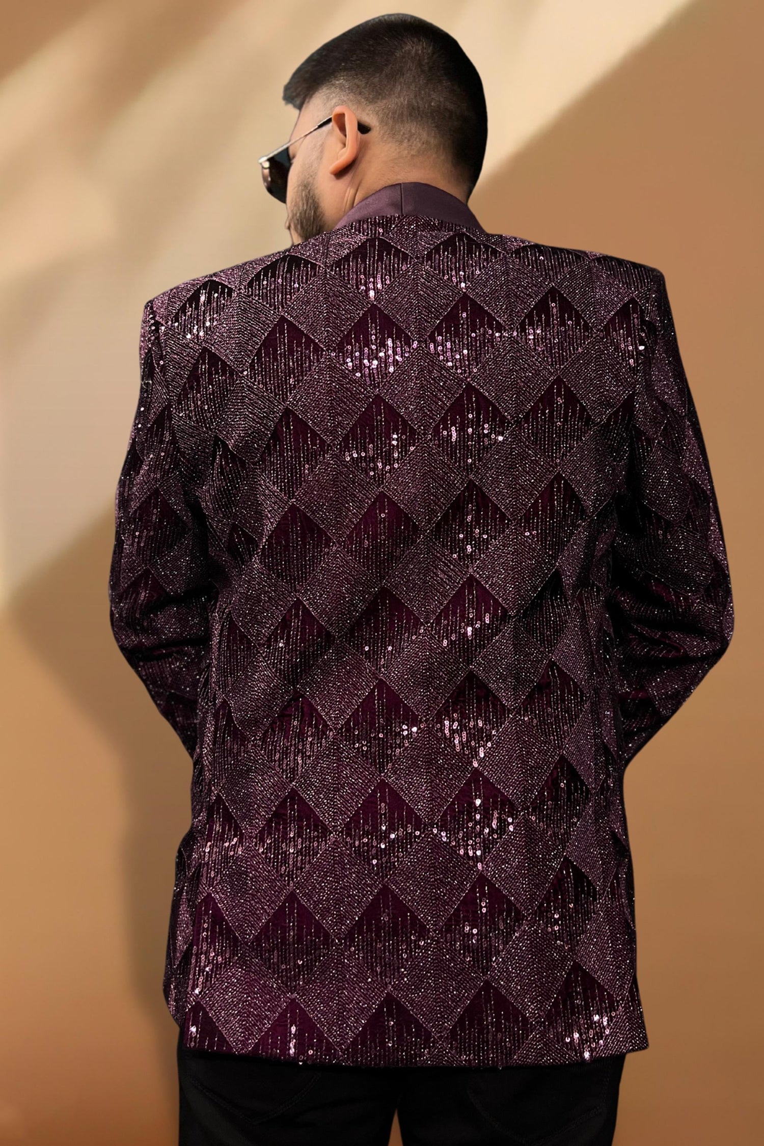 Pretty Velvet Fabric Reception Wear Readymade Men Blazer In Wine Color