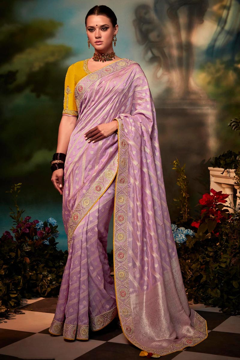 Art Silk Fabric Pink Color Winsome Saree