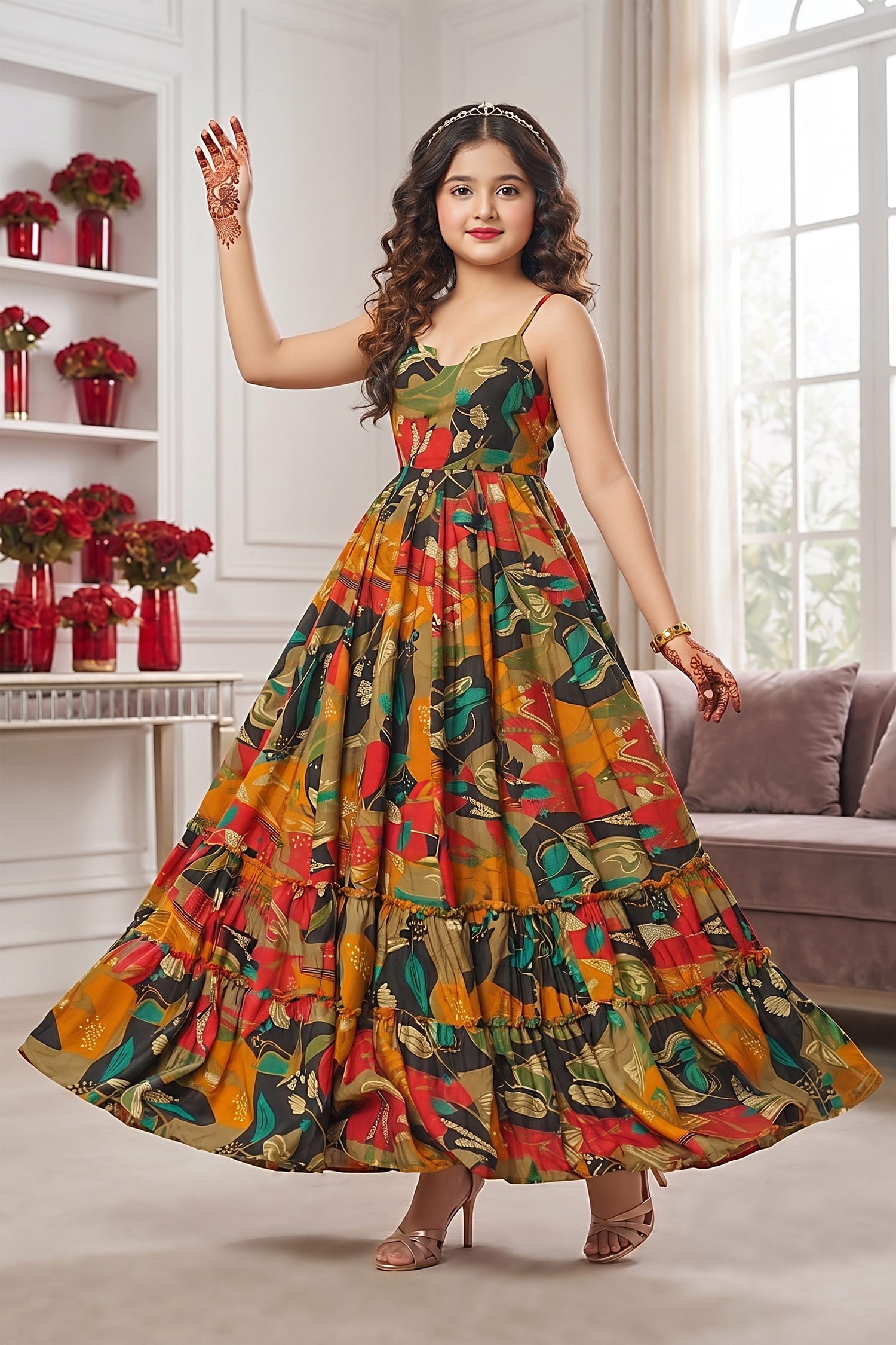 Printed Gown For Kids