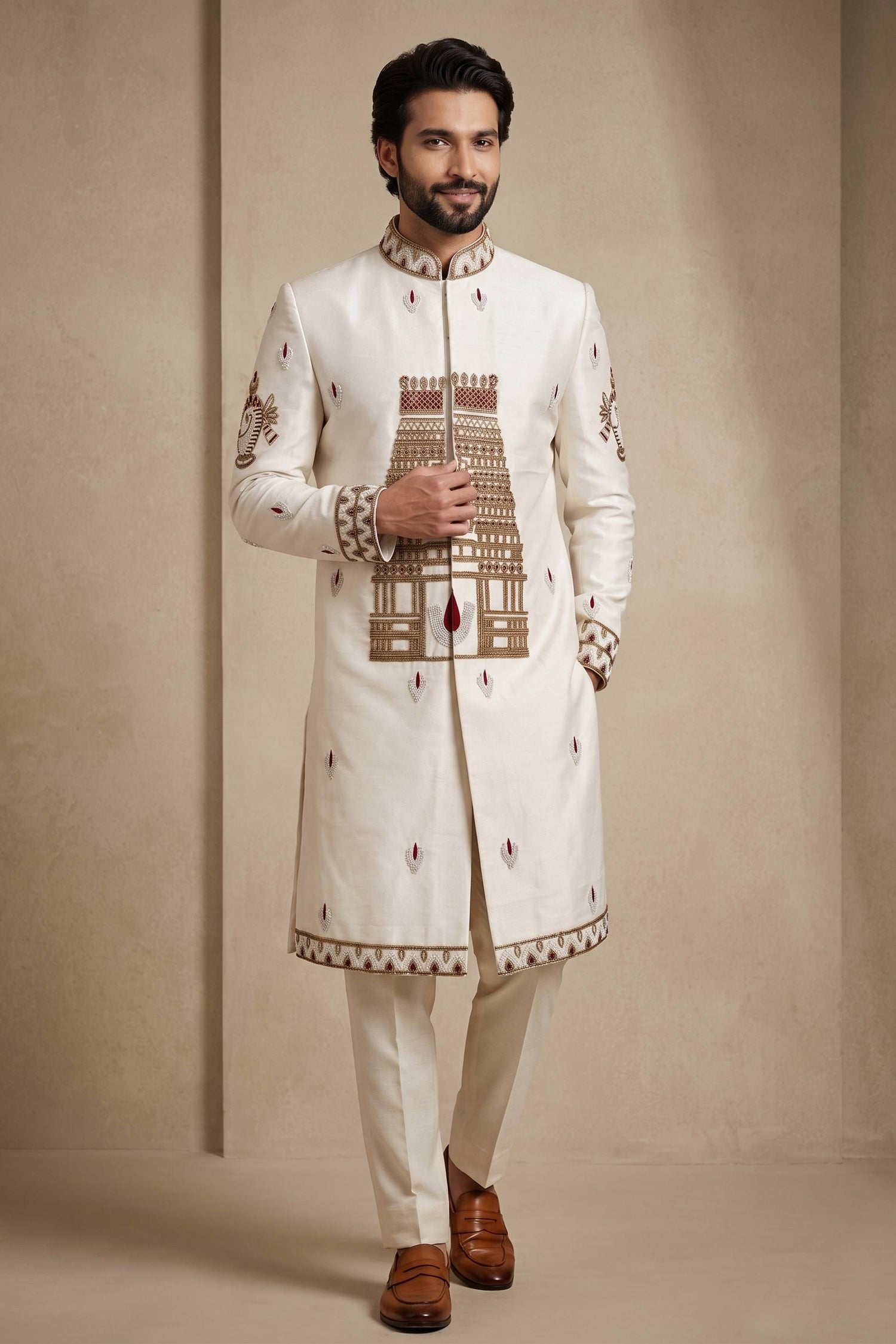 Satin Silk Designer Readymade Indo Western Jodhpuri Suit