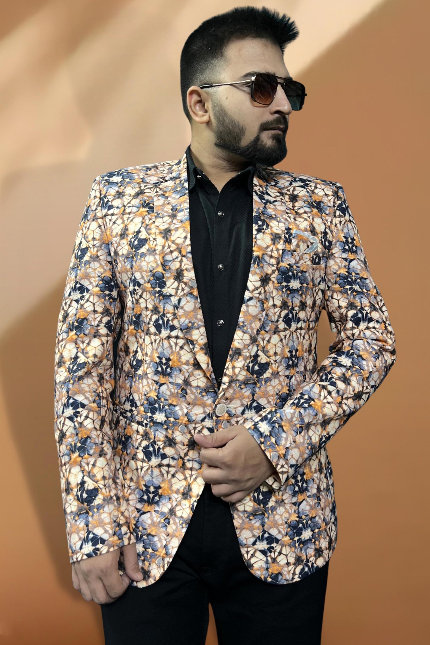 Cotton Fabric Light Yellow Color Wedding Wear Readymade Men Stylish Blazer