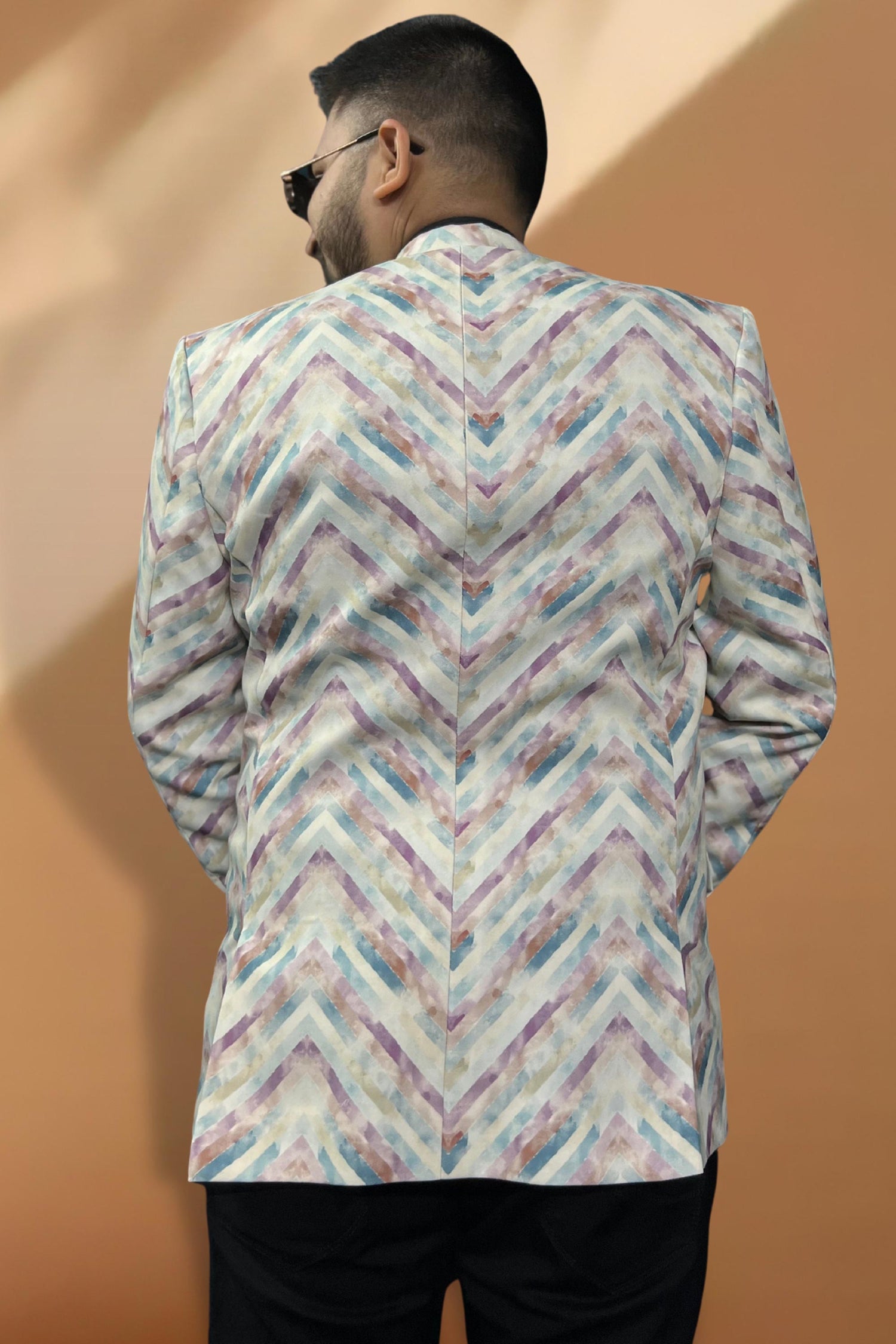 Cotton Stunning Cream Color Party Wear Readymade Men Blazer