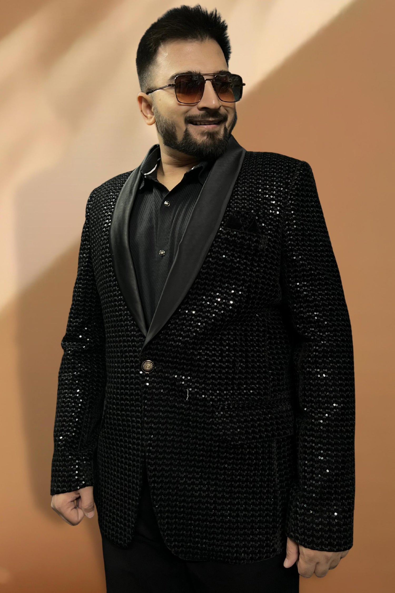 Velvet Black Wedding Wear Readymade Lovely Blazer For Men