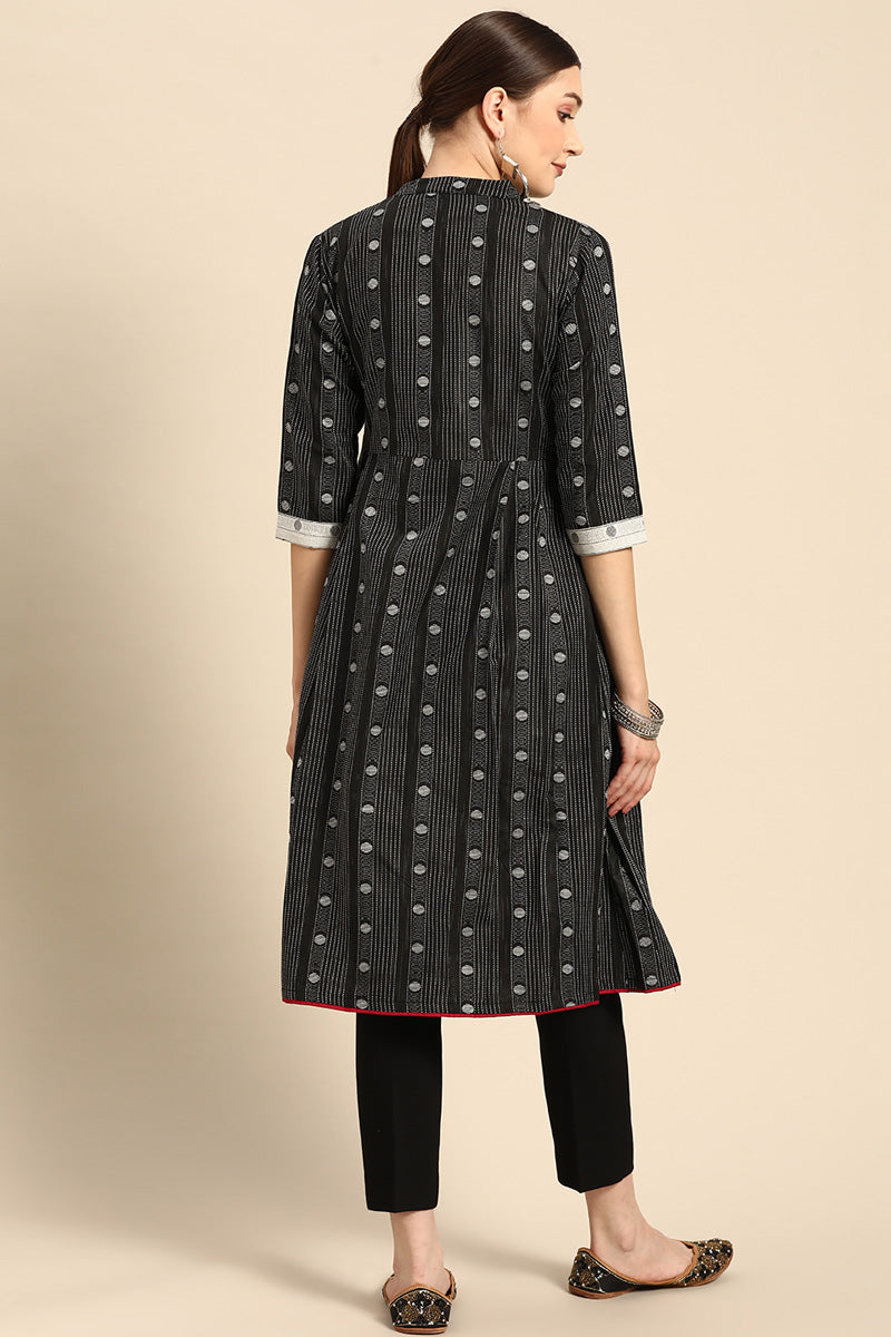 Riveting Casual Look Cotton Fabric Kurti In White Color